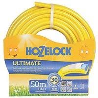 HOZELOCK 50m Ultimate Hose, Yellow for Weather proof - Fast & Free Delivery