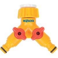 Hozelock Plastic Dual Threaded Tap Hose Pipe Connector 21 & 26.5mm