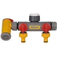 Hozelock Flow Max 2 Way Threaded Tap Hose Pipe Connector 21mm, 26mm & 33mm