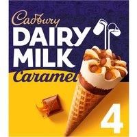Cadbury Dairy Milk Caramel Ice Cream Cones 4 x 100ml