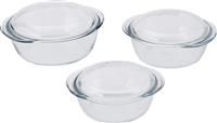 Pyrex 3 Piece Clear Casserole Set