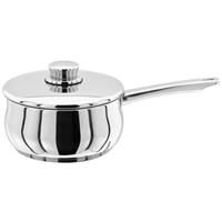 STELLAR 14cm Stainless Steel Saucepan & Lid. Oven Safe. Lifetime Guarantee. 0.9L