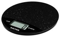 Salter 1009 BKDR Digital Kitchen Scale – Marble finish Easy to Read Circle Electronic Cooking Scale - Up to 8 kg – Black