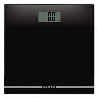 Salter Large Display Digital Bathroom Scales, Easy Read Electronic Scale for Accurate Body Weighing Glass Ultra Slim Platform, Measure Weight in kg st or lb 180kg High Capacity, 15yr Guarantee – Black