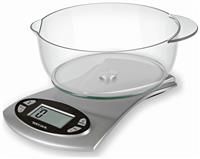 Salter 5kg Bowl Kitchen Scales Digital Cooking Food Scale 1.8l Bowl Silver