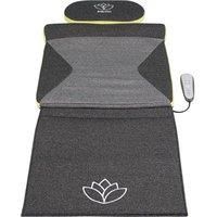 HoMedics Stretch Mat XS - Inspired by Yoga, Remote Control Adjustable Intensity, at Home Pre-Programmed Back Stretcher Mat for Lumbar, Shoulder, Hip Support, Foldable Mat with Support Pillow - Grey