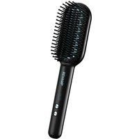REVAMP Progloss Deep Form Ceramic Straightening Brush - Hair Straightening Paddle Brush with Heated Ceramic Bristles and Wide Plates, Ionic Smoothing Jet for Easy Styling and Salon Professional Shine