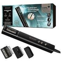 REVAMP HydroShine Air Compact 3 in 1 Pro Air Styler – Hot Air Styler with Hydro Ion Technology for Enhanced Hydration & Shine - Hair Dryer Brush Styling Attachments, Ultra Lightweight and Compact