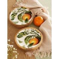 Very Home Orange Blossom Set Of 2 Dishes