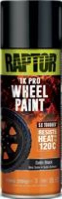 RAPTOR - VHT WHEEL PAINT - AEROSOL - 400ML - UPOL - SATIN BLACK - UK Stock