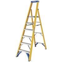 Werner 6 tread Fibreglass Platform step Ladder (H)3.16m