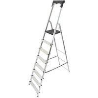 Werner 8 Tread Aluminium & Steel Platform Step Ladder (H)2.36M