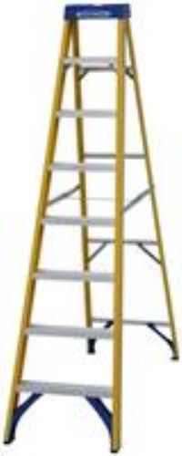 Werner 8 tread Aluminium & fibreglass Step Ladder (H)2.23m