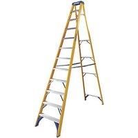 Werner 12 tread Aluminium & fibreglass Step Ladder (H)3.34m