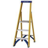 Werner Fibreglass Platform Stepladder 3 Tread EN131