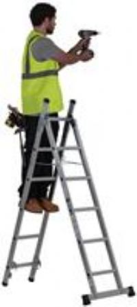 Abru 2101318 3 in 1 Combination Ladder Combi, Silver, One Size
