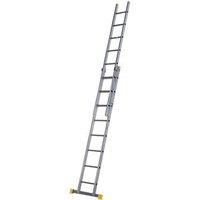 Werner Aluminium Double Section Extension Ladder 2 Section Multiple Sizes