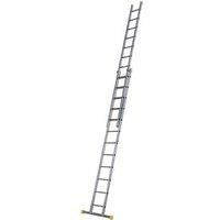 Werner PRO 2-Section Aluminium Square Rung Extension Ladder 6.09m (373KH)