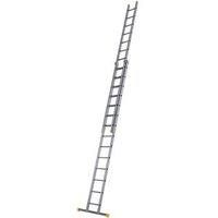 Werner Aluminium Double Section Extension Ladder Box Section 4.13m