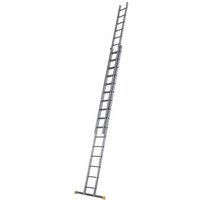Werner PRO 2-Section Aluminium Square Rung Extension Ladder 8.33m (154KH)