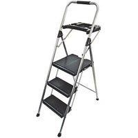 Werner 3 tread Steel Foldable Step stool (H)1.4m