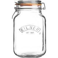 Kilner Square Clip Top Jar (1.5L) (Clear)