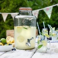 Kilner Clip Top Round Drinks Dispenser, 5 Litre