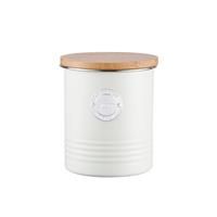 Typhoon Living 1 Litre Sugar Canister – Cream, Steel, 11 x 11 x 13.5 cm