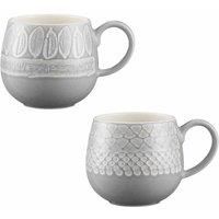 Mason Cash 2001.881 Impressions Durable Stoneware 350ml Grey Mug, Ceramic, 13 x 9.7 x 8.4 cm