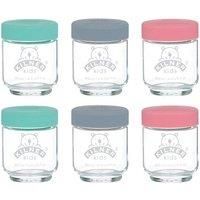 Set of 6 Kilner Kids Jars 190ml Glass storing Kitchen Puree Baby Food Homemade