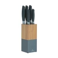 Viners Horizon Grey 6 Piece Knife Block Set