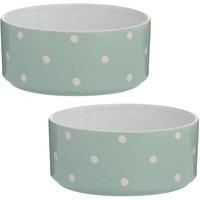 Mason Cash Polka Dot Sage Green 18 cm Dog Bowl