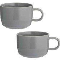 Typhoon Cafe Concept Stoneware Easy Wash Coffee Shop Feel Cup 300ml - Dark Grey