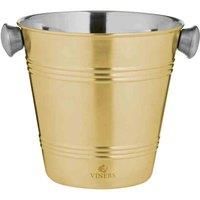 Viners Barware Single Wall Small Brushed Stainless Steel Ice Bucket | Gold, 1 Litre