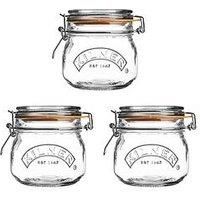 Kilner Set Of 3 Clip Top Round Jars