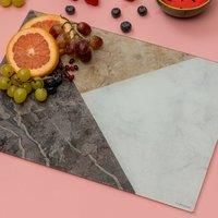 Large Glass Worktop Saver Chopping Cutting Board Non-Slip Surface Protector