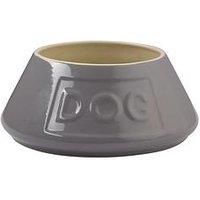 Mason Cash Grey Non Tip Lettered Dog Bowl 21 cm
