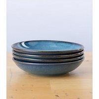 Mason Cash Reactive Blue Set Of 4 Pasta Bowls