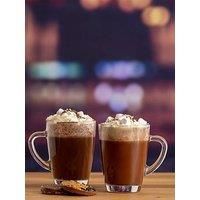 Coffee Mug 2pc Set 280ml Clear Glass Cups Tea Choco Hot Beverages Mugs Drinkware