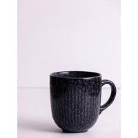 Mason Cash Reactive Linear 400ml Black Mug
