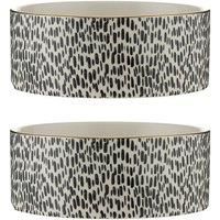 Mason Cash Splatter With Gold Rim Set Of 2 Pet Bowls