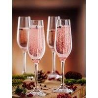 Ravenhead Kings 200ml Set of 4 Flute Glasses