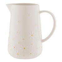Price & Kensington Daisy Jug | 1.2 Litre Ceramic Jug with Embossed Daisy Design | Cream Glaze | Dishwasher & Microwave Safe | Tea Time Accessory
