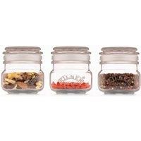 Kilner Set of 3 Universal Square Push Top Jars, 250ml