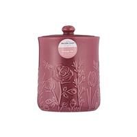 Mason Cash In the Meadow Medium Storage Jar 1.85 Litre Embossed Floral Design, Durable Stoneware, Airtight Lid – Ideal for Biscuits, Cookies, Rice, Flour – Classic Kitchen Storage