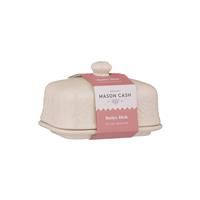 Mason Cash In the Meadow Butter Dish Embossed Floral Design, Durable Stoneware, Airtight Lid – Holds Up to 500g of Butter – Classic Kitchen & Tabletop Storage (9cm H x 15.6cm L x 10.6cm W)