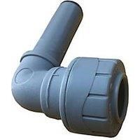 PolyPlumb Plastic Push-Fit Equal 90 Spigot Elbow 15mm (389RF)