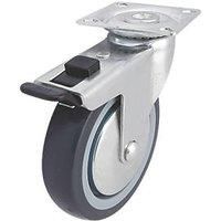 Heavy Duty TPR Braked Swivel Castor 100mm (986KH)