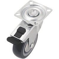 Heavy Duty TPR Braked Swivel Castor 75mm (860KH)