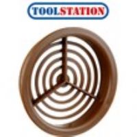 Single Round Soffit Vent Brown